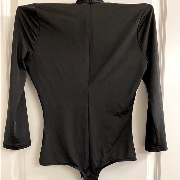 GUESS Long sleeve body suit with neck tie - XS - Picture 2 of 3